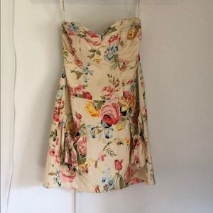 Nanette Lepore strapless floral dress